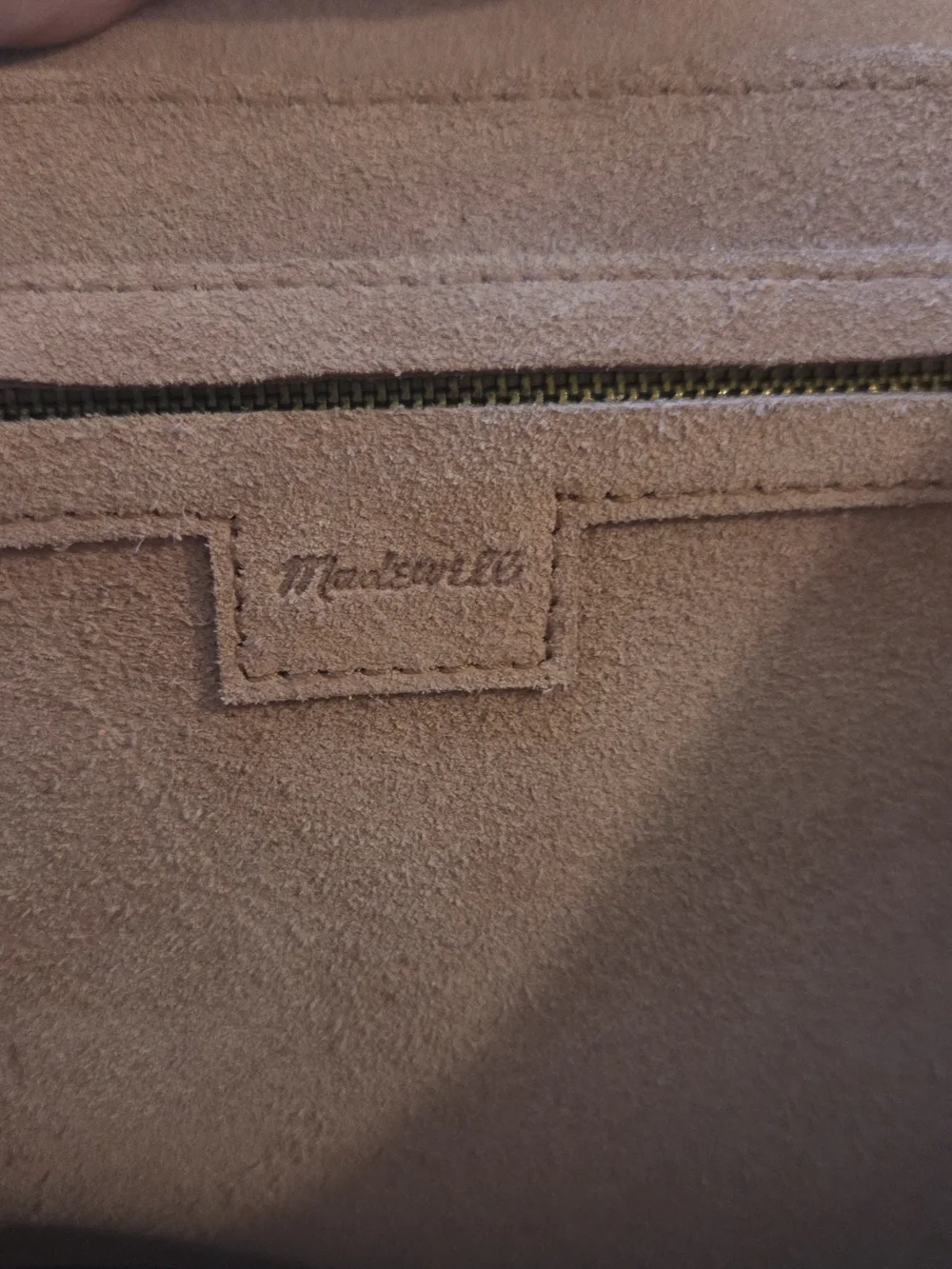 Madewell Suede Transport Tote in Nude Beige - Picture 5 of 6